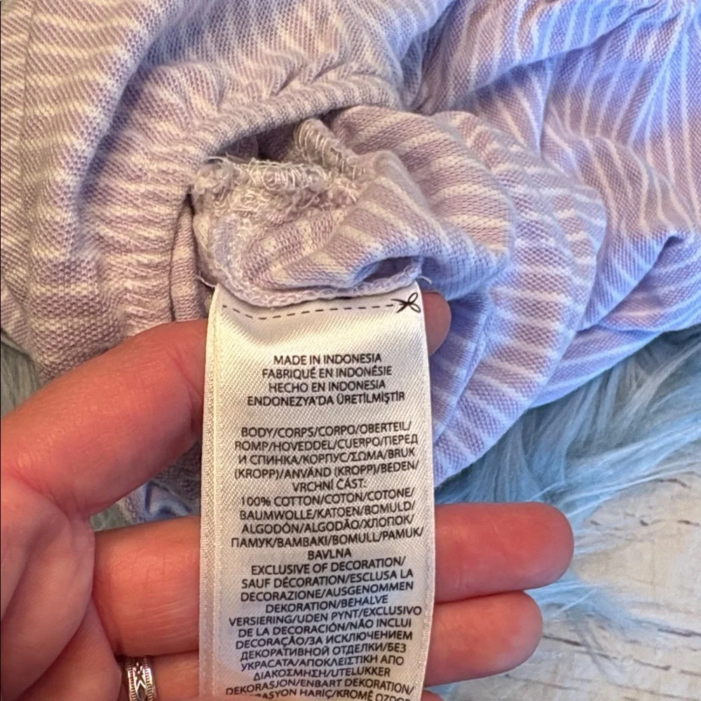 Ralph Lauren Lavender Striped Short Sleeve Shorts Onsie Sz 6M